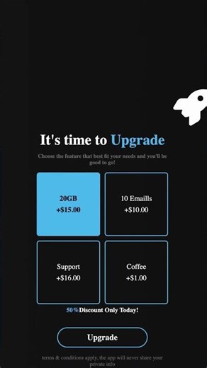 Upgrade Pricing UI Using Radio Buttons HTML & CSS Only