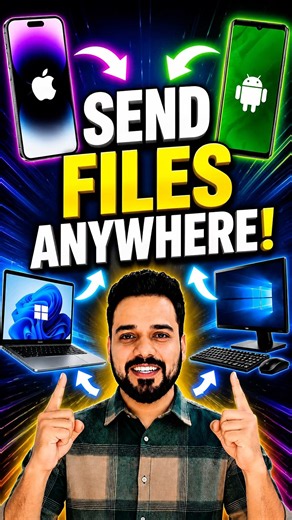 Send Files Anywhere! 😱 iPhone, Android & PC में File Transfer 🔥 #Shorts