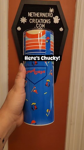 clean or bloody chucky? finally the humidity broke so my tape would stick lol I spent a lot of time starring at chucky screenshots making this one. i hope you love it as much as I do! #horror #chucky #chuckyseries #goodguydoll