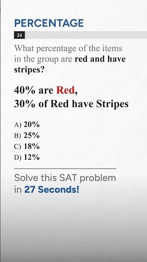 The SECRET to Mastering PERCENTAGE Questions