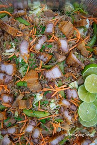 Pancit Bihon with Lechon Kawali