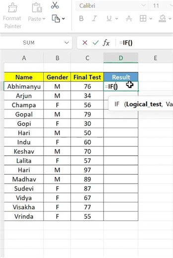 Excel IF Formula in 50 Seconds ⚡ (Pass/Fail Trick)