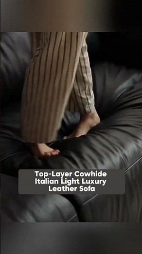 Italian Leather Sofa: Style & Comfort for Your Living Room! #LeatherSofa #LuxuryFurniture