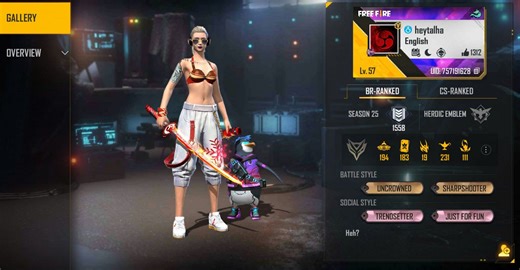 NoobGamer BBF's Free Fire ID, K/D ratio, rank, monthly income, and YouTube channel stats in January 2022