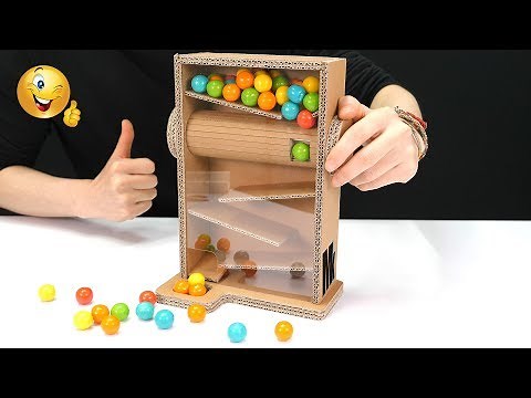 DIY Bubble Gumball Machine from Cardboard at Home