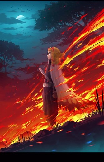 Rengoku 🔥 Have always wnated to draw Rengoku and his flames! Brushes and tutorials in my bio #illustration #digitalart #philipsueart #fyp #animeart #anime