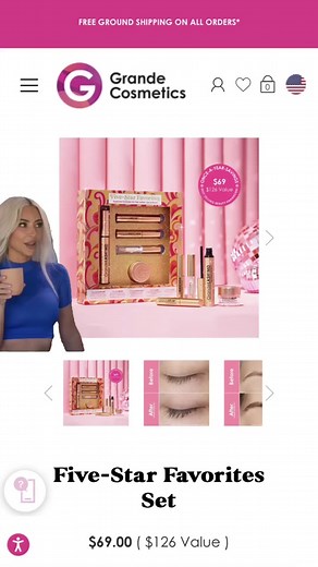 Go for the gold & score five-star faves for your lashes, brows and lips with once-a-year savings 🎉 Set Includes: 💖 Full Size GrandeLASH-MD Lash Enhancing Serum, 3 Month Supply 💖 Mini Size GrandeBROW Brow Enhancing Serum, 6 Week Supply 💖 Mini Size GrandeMASCARA Conditioning Peptide Mascara 💖 Mini Size GrandeLIPS Hydrating Lip Plumper, Clear Gloss 💖 Travel Size GrandeBUFF Moisturizing Lip Scrub #grandecosmetics #giftset #holidayset #grandelash #grandebrow #beauty #makeup #skincare