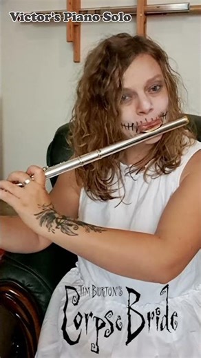 Aude plays Victor's piano solo in Corpse bride - Danny Elfman #corpsebride #flute #music #cover