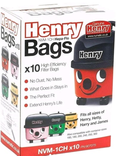 If you use a Henry Hoover Bags Vacuum Hetty HEPA FLO Vacuum Bags x10, you’ll want to keep your vacuum running at its best. This pack includes 10 HEPA FLO vacuum bags, designed for popular models like Henry Hoover, Hetty Hoover, and James Hoover. They’re simple to install and help keep your vacuum ready for everyday cleaning tasks around the home. The pack comes with 10 replacement bags, so you’re stocked up when it’s time to change them. Plus, you get free returns and a 30-day return policy, so 