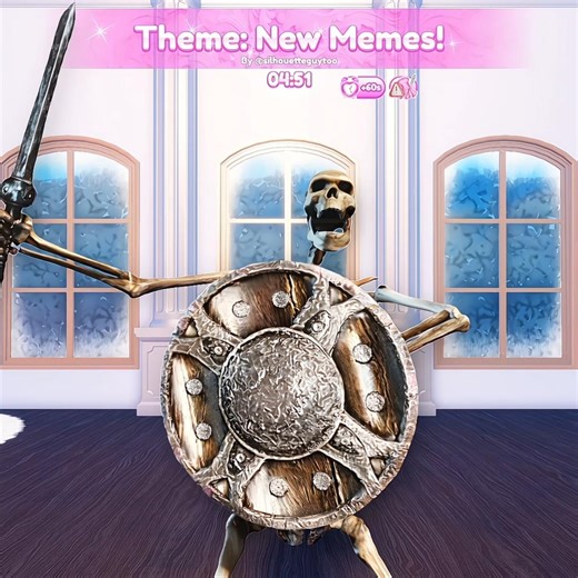 [ Skeleton Banging Shield ] Dress to Impress MEMES 🤣 #shorts