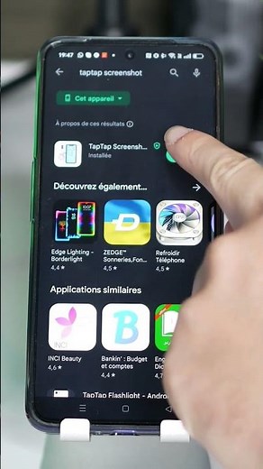 Faire un Capture D'Écran en Tapant son Smartphone Android #shorts