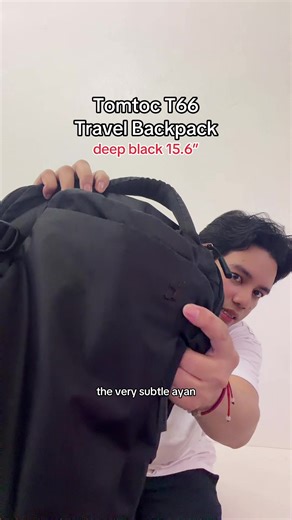 Tomtoc T66 Travel Backpack Review: Deep Black 15.6”