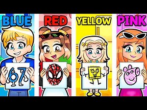ONE COLOR Drawing CHALLENGE in Roblox!