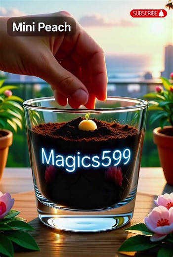 Mini Peach Ultra-Realistic Plant Growth Time-Lapse 🌱✨ #shorts #viralshorts