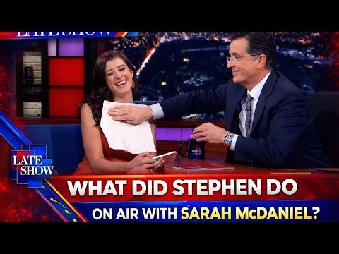 Unexpected Moment Between Stephen Colbert and Sarah McDaniel on The Late Show