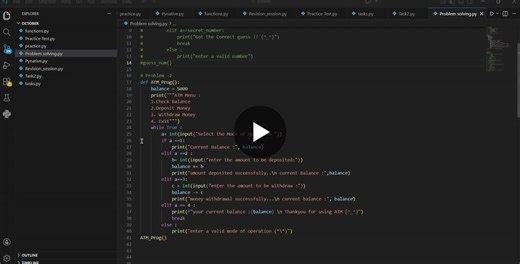 Python ATM Simulation Program Implemented | Mahejabeen Shaik posted on the topic | LinkedIn