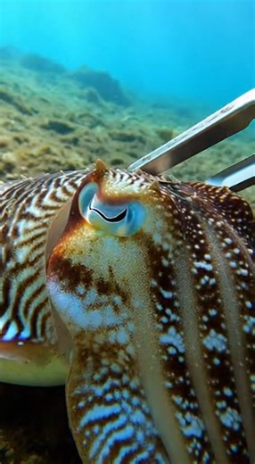 Our Diver Joshua spots a cuttlefish changing colors to match rocks #UnderwaterAdventure #OceanExploration #SeaWorld #UnderwaterShot #OceanDepths #DiveLife #AquaWorld #IntoTheBlue | Into the blue