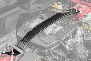 Mustang Strut Tower Brace; Carbon Fiber (24-26 Mustang GT, Dark Horse) - Free Shipping