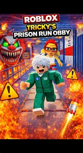 😂TRICKY PRISON RUN #shorts #roblox #games