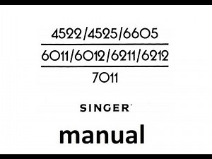 Manual SINGER 4522 4525 6011 6012 6211 6212 6605 Sewing Machine