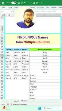 Find Unique Values from Multiple Columns in Excel – Smart Trick Explained
