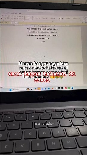 cara hapus halaman di cover dokumen menggunakan ms word