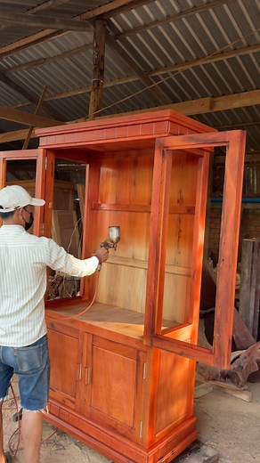 4.9K views · 42 reactions | Decorate wooden cabinets by spraying #AmaZing #fypシ #creative #design #doors #tips #tricks #diycrafts #diyprojects #reels2023 #reelsfbpage #carpenter #skills #art #woodwork #woodworking #woodcarving #work #wooden #woodland #workout #How #diy #reelsvideo #reelsfb #reelsviral #reelsinstagram #reelitfeelit #reels #shorts #shortsvideos #chairs #table #cabinets #bed #Furniture #woodart #wood #decorate #technique #viralpost | WOOD DIY 4K | Facebook