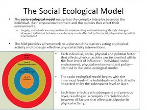 Changing Physical Activity Behaviour Social Ecological Model