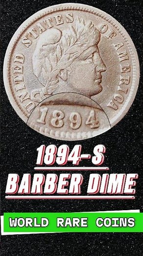 1894- S Barber Dime | #coin #money #coinhistory