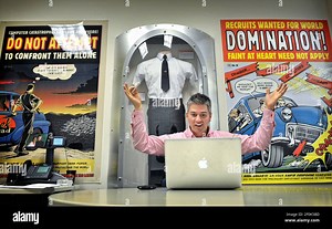 Geek Squad founder Robert Stephens answered questions from Geek Squad deputy field marshals on a Skype video conference with the Geek Squad office in Petaluma, California, Tuesday, March 2, 2010. (Photo by Glen Stubbe/Minneapolis Star Tribune/MCT/Sipa USA Stock Photo - Alamy