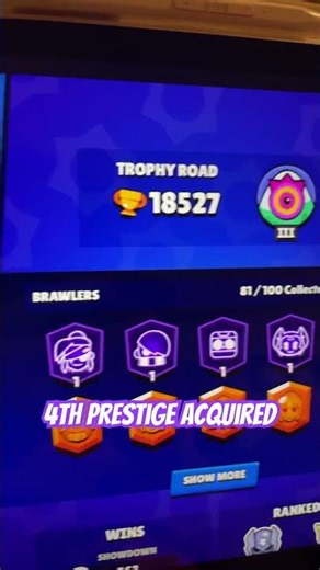 4th PRESTIGE ACQUIRED!! #brawlstars #supercell #shorts #idk