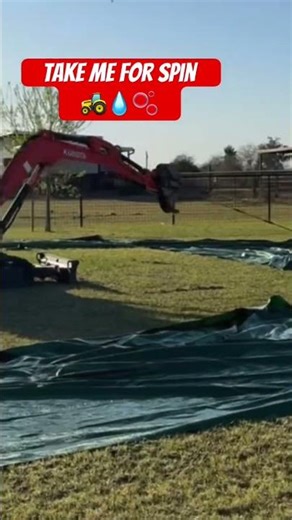 Redneck Water Slide🚜🤣🫧🫣#viral #shorts #tractor #water #soap #redneck #adrenalinerush #fun #laugh