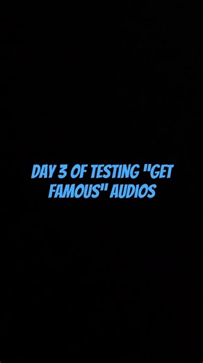 Day 3 of testing the “use this audio to get famous” audios. #youtubeshorts #famousshorts