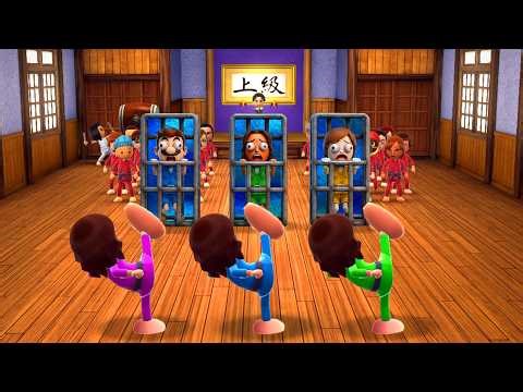 Wii Party U - Jack Black Goes INSANE in Dojo Domination (Hardest Difficulty)