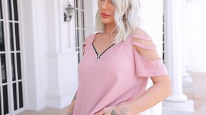 Watch Women's Sexy Cold Shoulder Plus Size Tunic Tops on Amazon Live