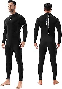 Wetsuits for Men, 3mm Back Zip Full Wetsuit for Diving Swimming