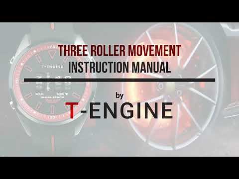 T-ENGINE three drum roller movement watch - Instruction manual video