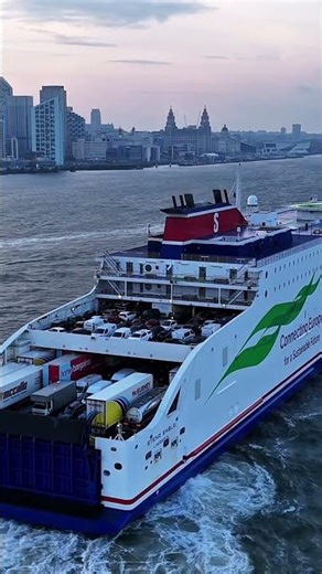 Stena Embla arriving in Liverpool | aerial footage | #stena #shortvideo #liverpool #fyp #foryoupage