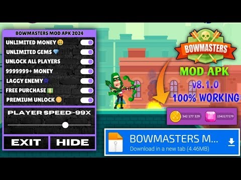 Bowmaster MOD APK Download | Latest Version v8.0.1 | Unlimited Coins Unlimited Gems | 100% Working