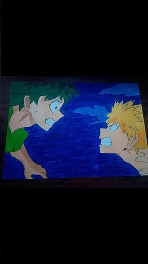 Deku and Bakugo Art 🔥🔥🔥 #anime #animeart #shorts #art