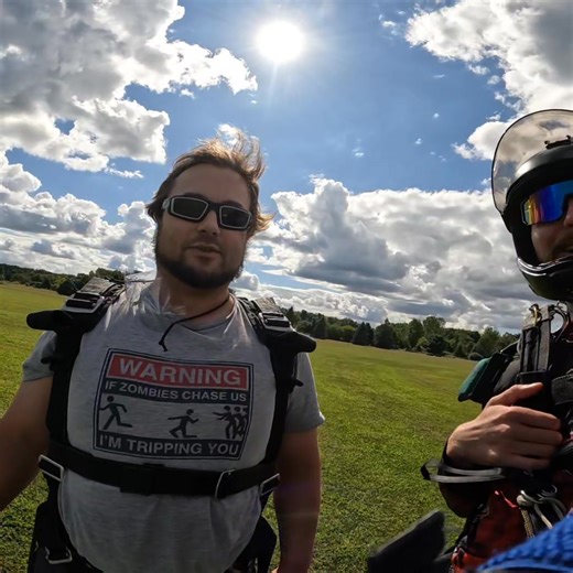 Jumping out was his favorite part of the skydive. What was yours?! 🪂 | Skydive Tecumseh