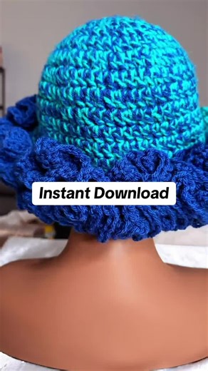 Crochet Ruffle Hat Pattern – Beginner Friendly, Double Yarn (PDF Pattern) - Etsy