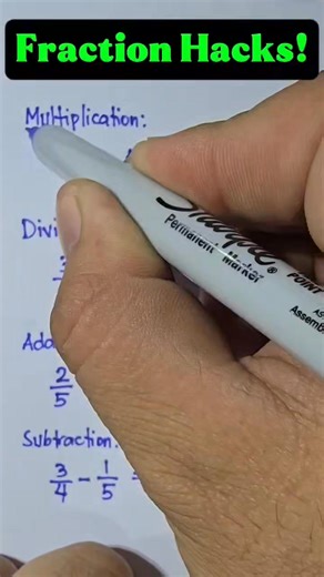 2.1M views · 10K reactions | Fraction Hacks/Tricks That You Need To Know! #mathematicstutorial | Mathematics Tutorial | Facebook