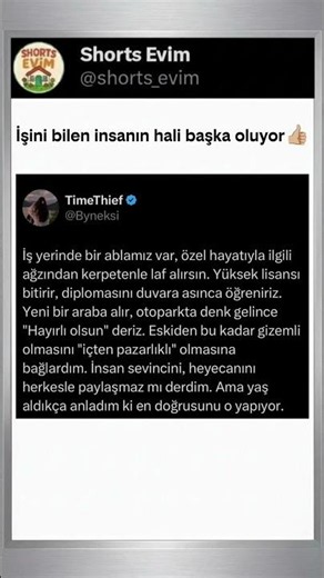 👍🏼​Yaş İlerledikçe Anlaşılan O Büyük Gerçek #farkındalık #psikoloji #kişiselgelişim #shorts #keşfet