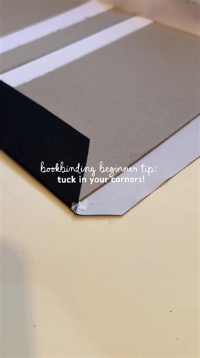 Beginner bookbinding tip 🪡 Tuck your corners before folding the flaps! #bookbinding #bookbinder