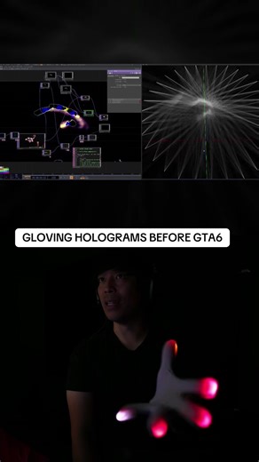 Gloving Controls Lights for Laser Hologram!
