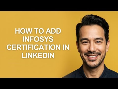 How to Add Infosys Certification In Linkedin - KevinHowTo
