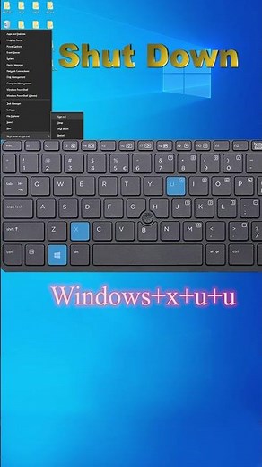 🟥 Easy Shutdown Shortcut | Win + X, U, U | Quick PC Power Off