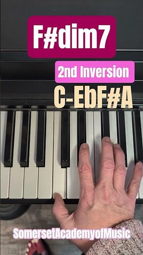 F Sharp Diminished 7th Chord Piano Inversions #pianotutorial #diminished