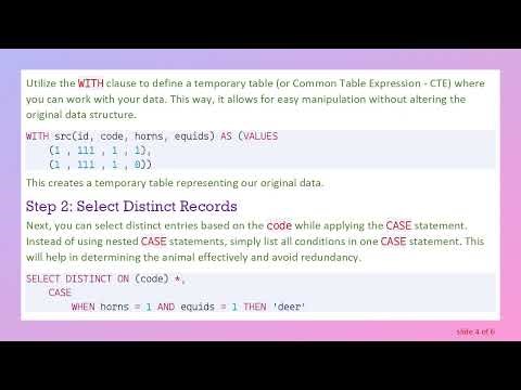 How to Make a CASE Statement Work Only Once in PostgreSQL